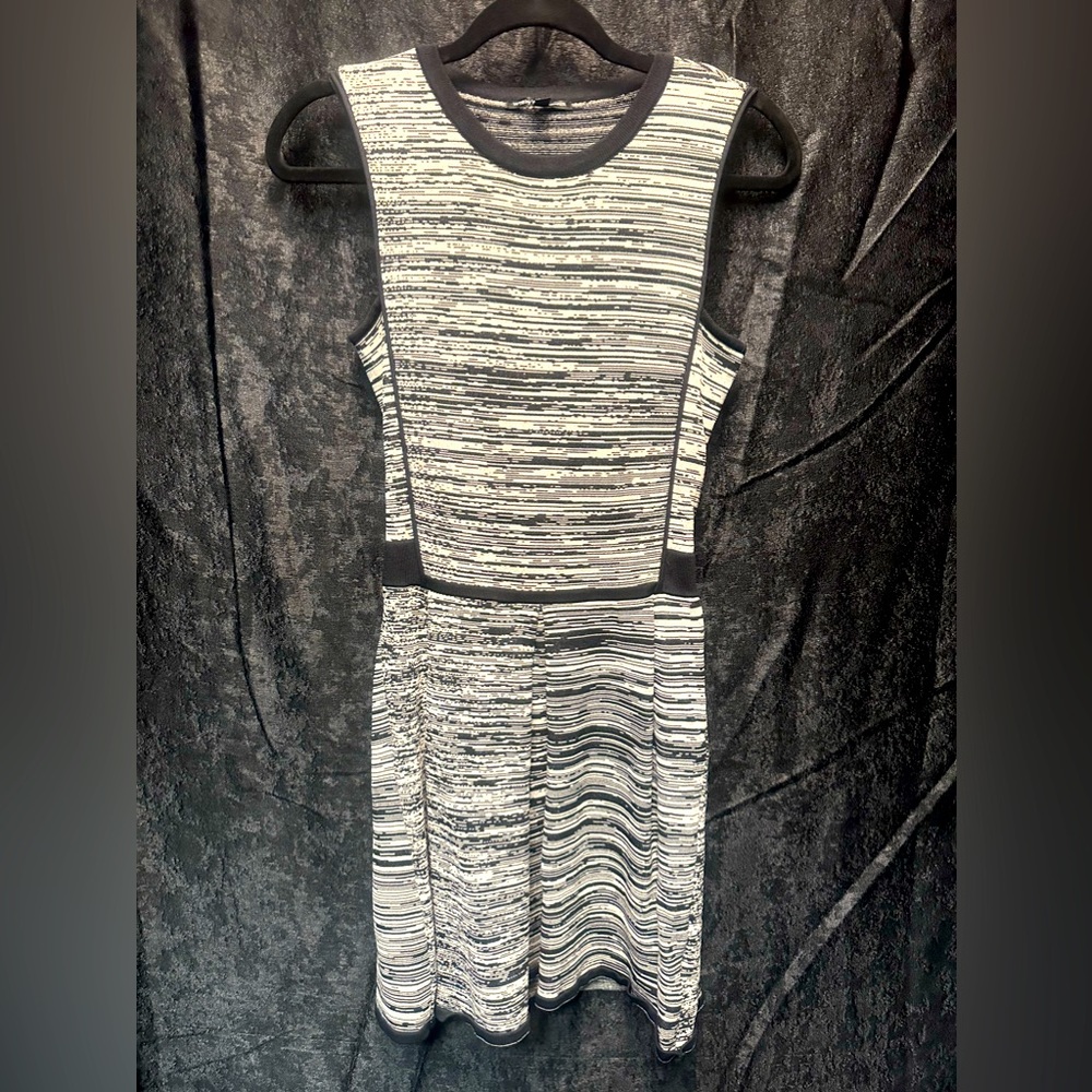 W118 By Walter Baker Dress Spaced Dyed Sweater Dress Black & Grey Size S…
